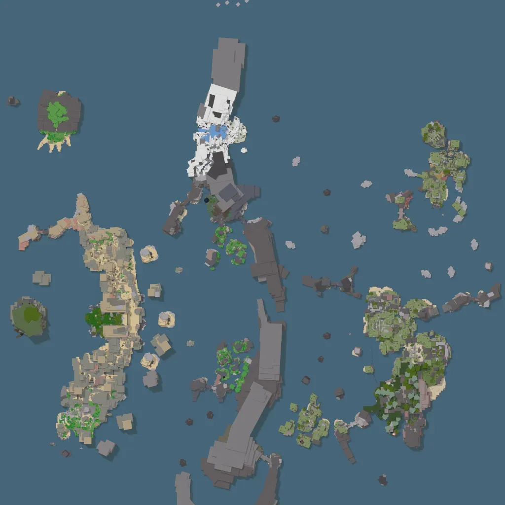 Tangkapan layar peta dunia game Deepwoken