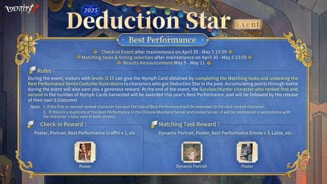 Captura de pantalla de las tareas de partida del evento de San Valentín de Identity V