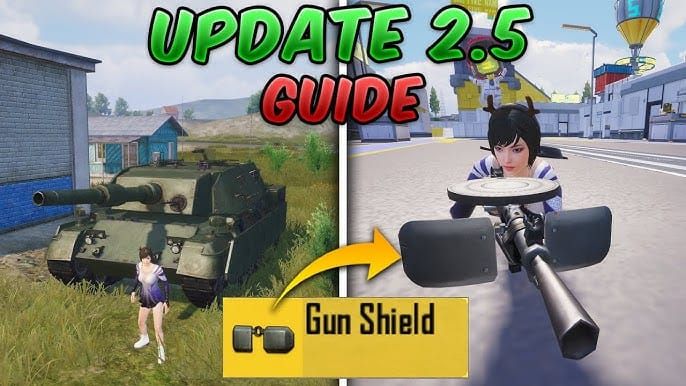 PUBG Mobile Shield build gameplay showing Guardian Shield protection during frontline combat