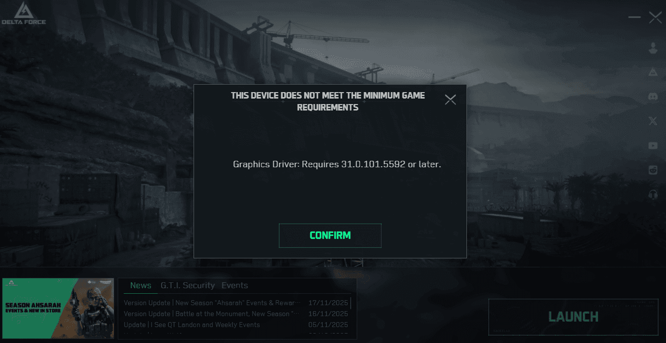 DDU software interface showing NVIDIA driver removal options for Delta Force error fixing