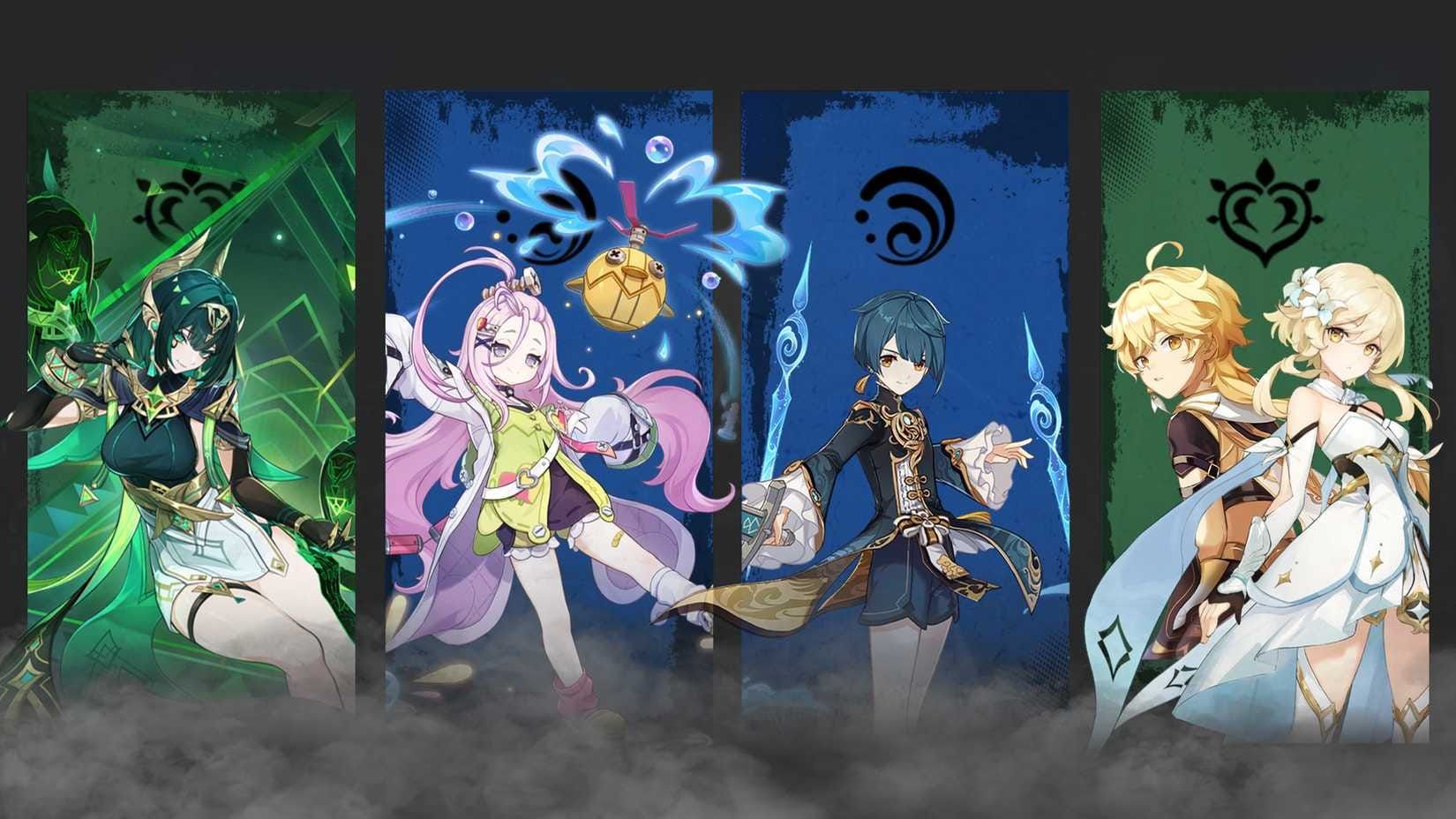 Оптимальная командная композиция с Нефер, Лаумой, Кокоми и Айно для максимальной производительности Лунного Цветения