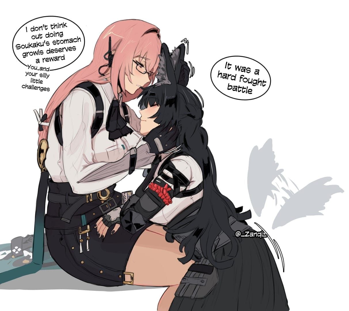 Art dei personaggi Hoshimi Miyabi e Tsukishiro Yanagi dalla leadership della Sezione 6 di Zenless Zone Zero