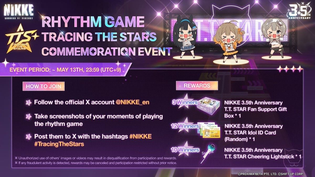 Goddess of Victory NIKKE B-SIDE IDOL event mini-game gameplay screen