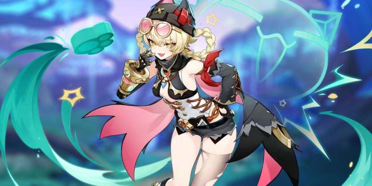 لقطة شاشة من جينشين إمباكت لانفجار جاهودا العنصري تظهر الروبوتات المستدعاة وتأثيرات الشفاء