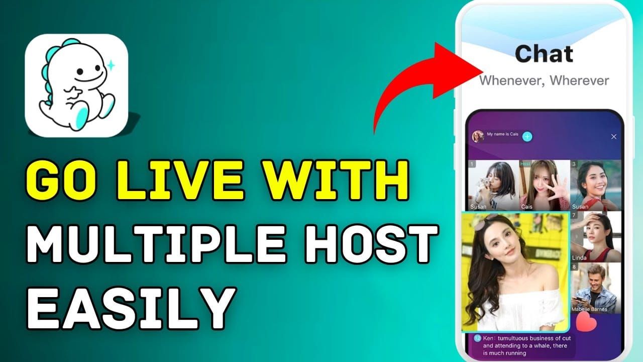 واجهة غرفة PK متعددة الضيوف في بيجو لايف مع 12 مقعداً للمشاركين