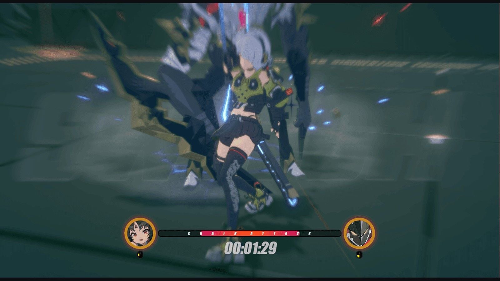 Anby Demara triggering a Chain Attack with teammate swap icons