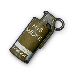 PUBG Mobile smoke wall technique showing overlapping smoke grenade placement for team rotations
