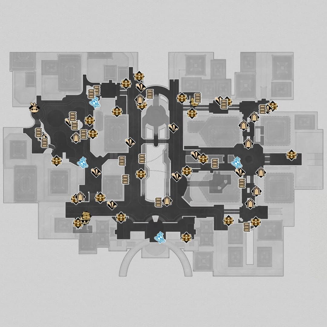 崩壞星穹鐵道匹諾康尼地圖，顯示啃夢橡木位置