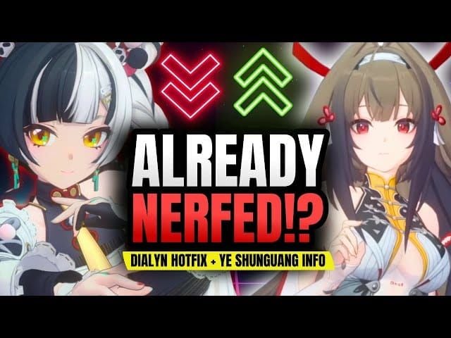 Gráfico de comparação de equipe física de Dialyn vs Ye Shunguang em Zenless Zone Zero