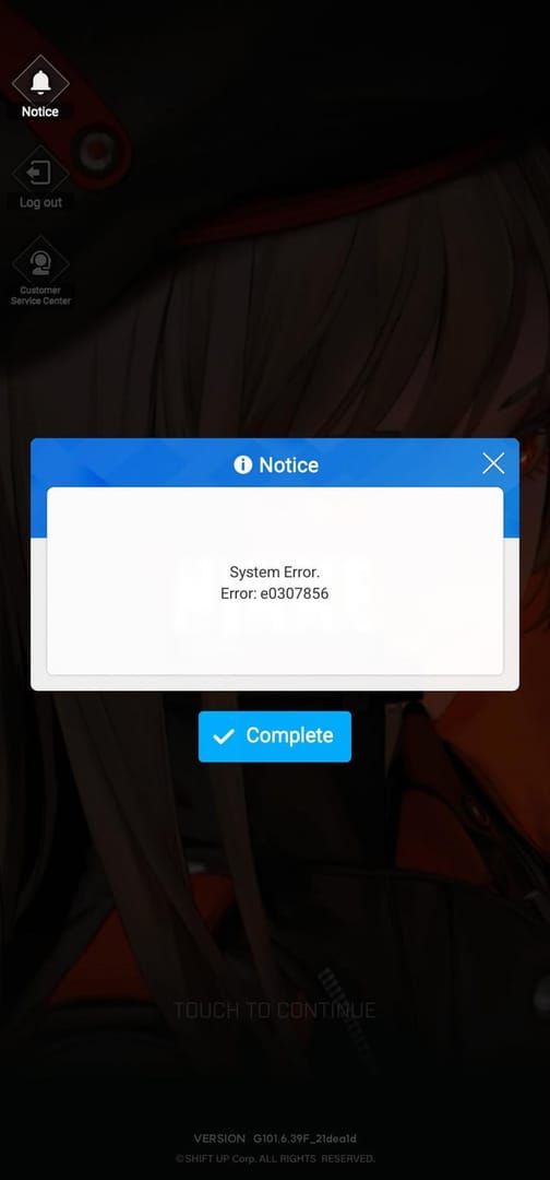 Common error messages in Nikke code redemption system