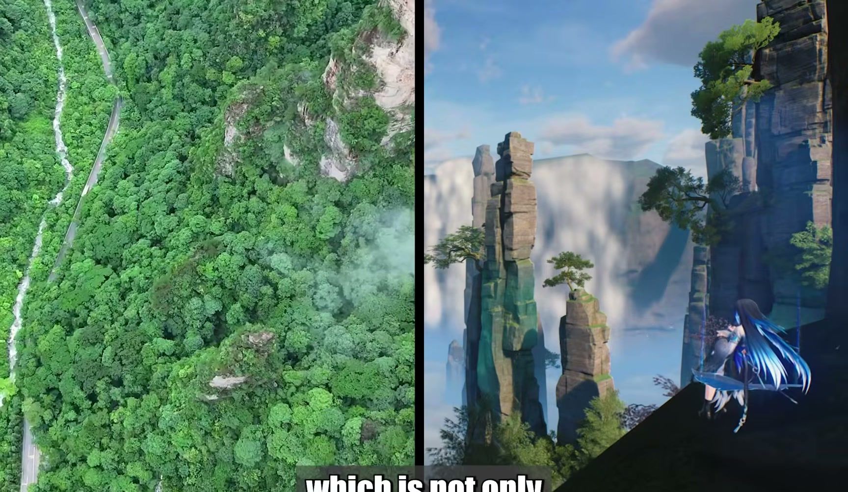 Wuthering Waves Xuanfang map Zhangjiajie style pillars comparison