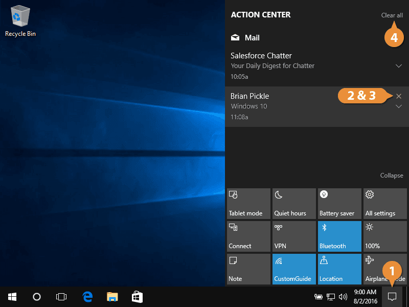 Windows 알림 배너 표시 해제 설정