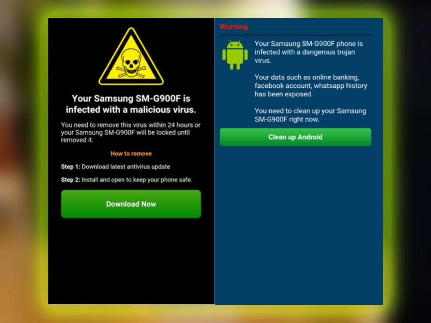 Varovné hlášení zabezpečení před neoficiálním APK souborem