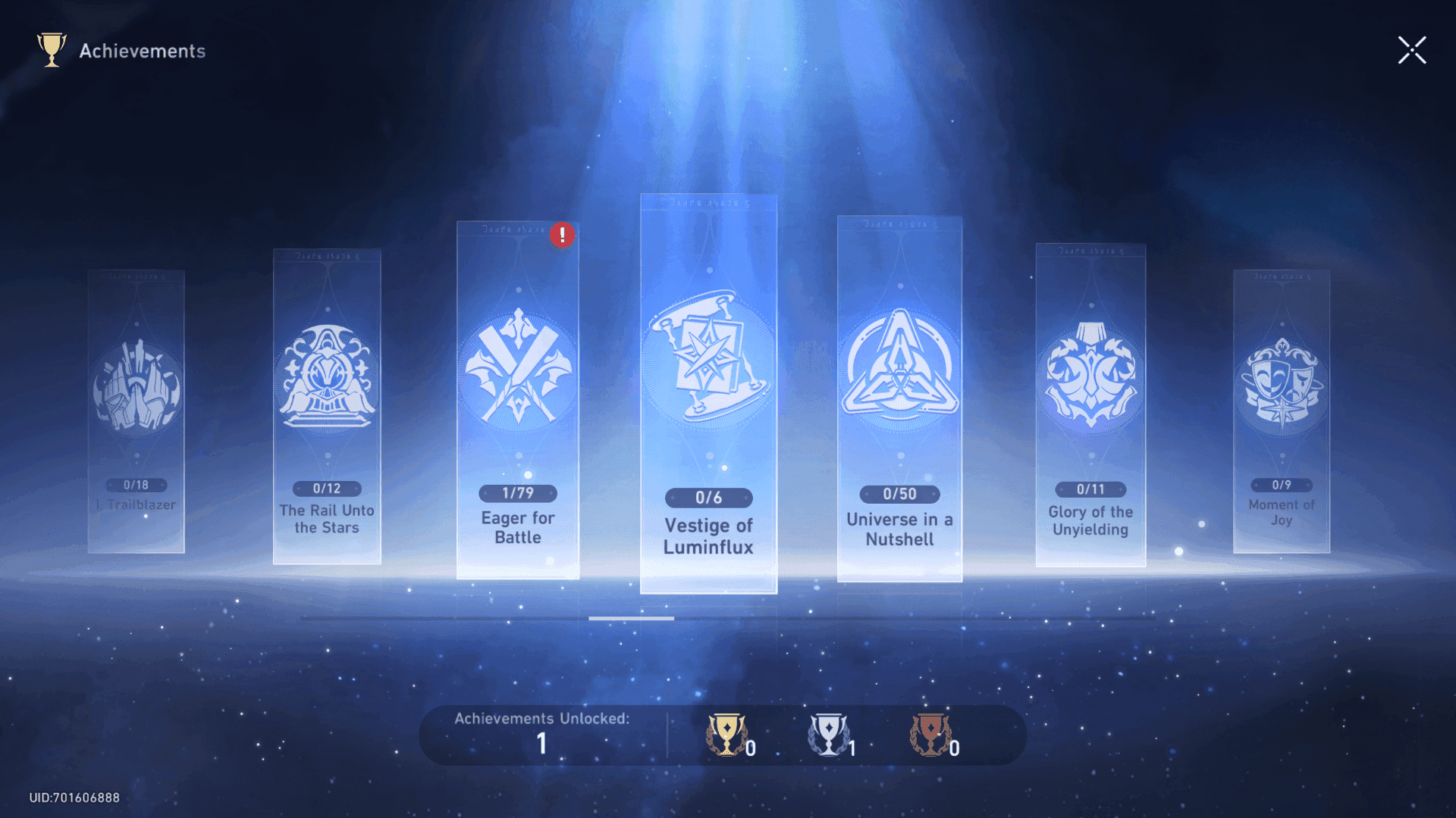 Prelude Echoes achievement displayed in Honkai Star Rail achievement menu interface