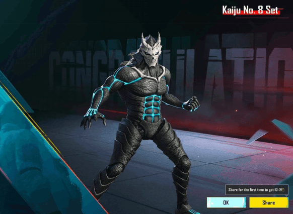 Костюмы и скины персонажей в стиле Kaiju No. 8 в PUBG Mobile