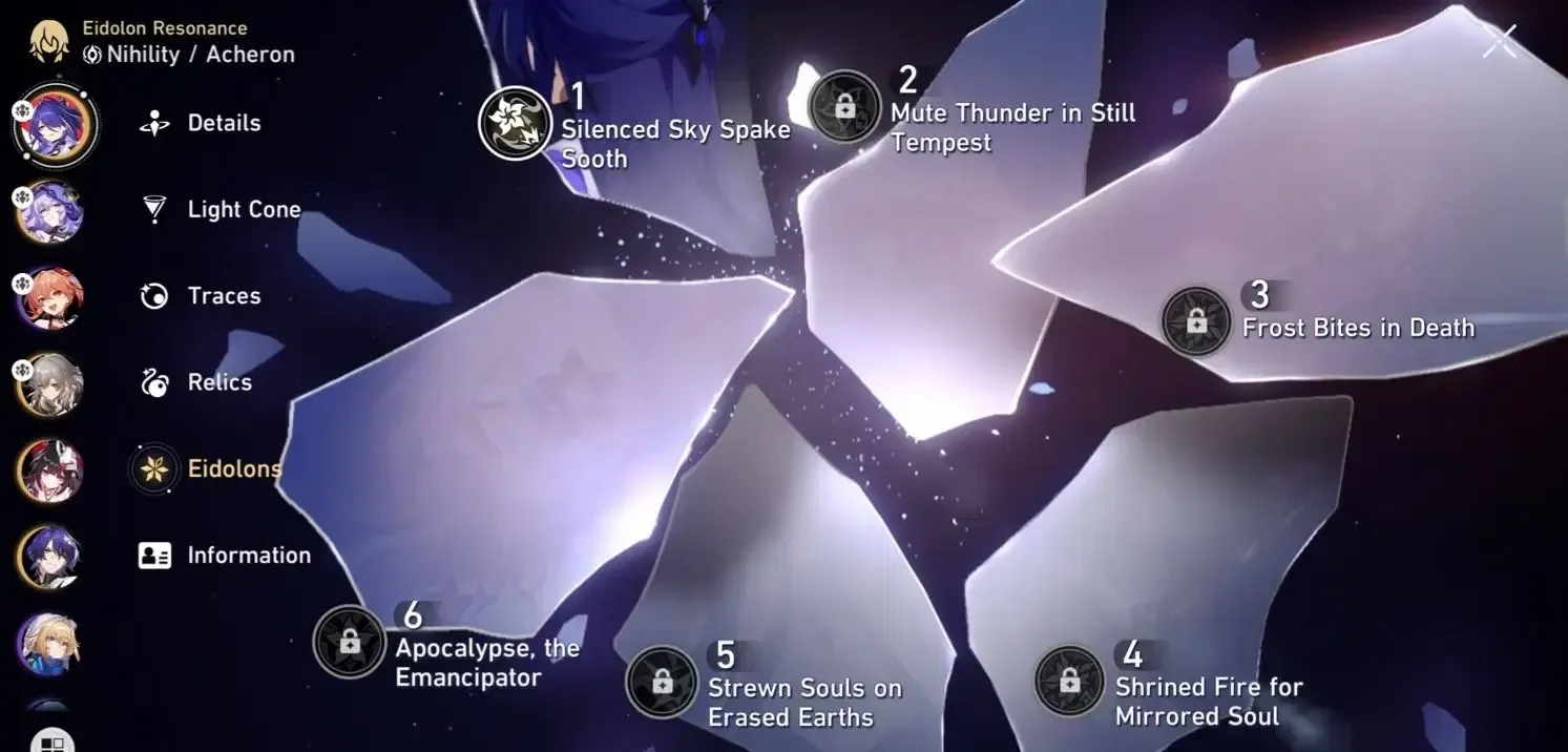 شخصية Honkai Star Rail Acheron مع تعزيز Eidolon E1 يسلط الضوء على هدف الاستثمار