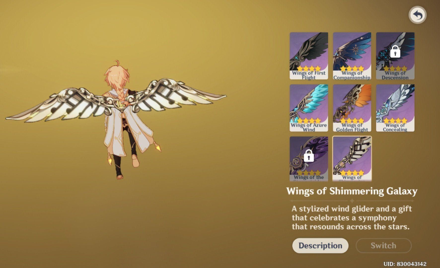 Genshin Impact 5th anniversary cosmetic rewards including Nod-Krai Wind Glider and Little Dragon pet