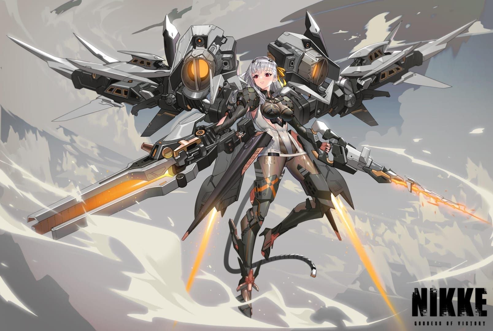 Illustration du personnage Modernia de Goddess of Victory NIKKE, Pilgrim Burst III T0 recommandé pour les F2P