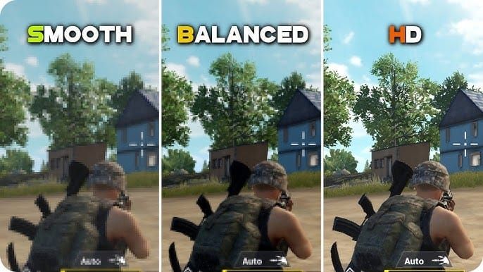 Screenshots comparing graphics and interface differences between PUBG Mobile and Xbox PUBG