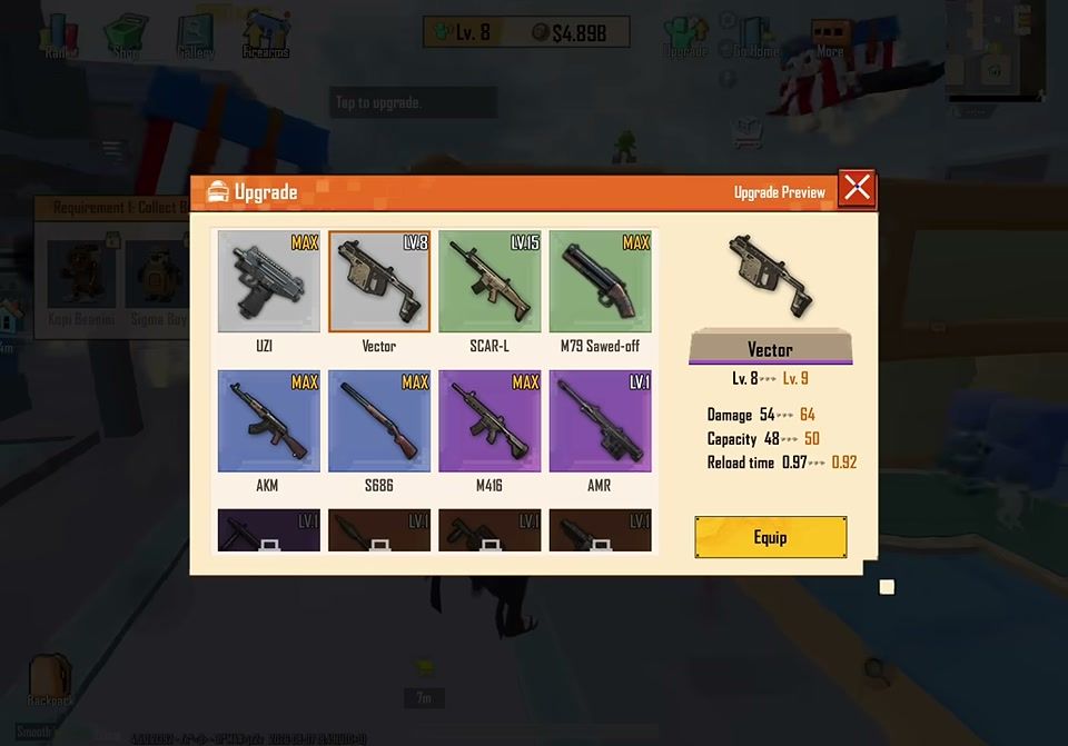 Améliorez vos armes à feu pour les hauts faits Brainrot Ace de PUBG Mobile