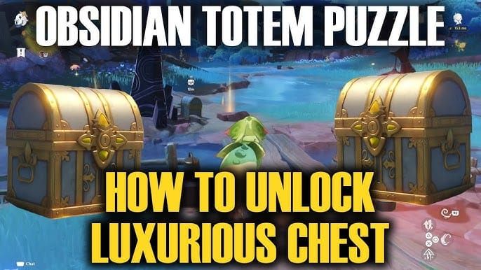 Four large horns puzzle near Obsidian Totem Pole with sequence numbers in Genshin Impact