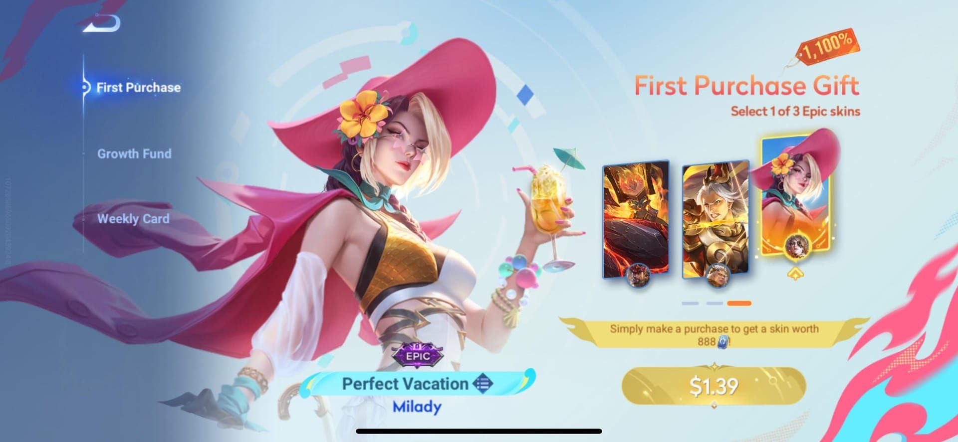 Honor of Kings first-time top-up bonus promotion screen