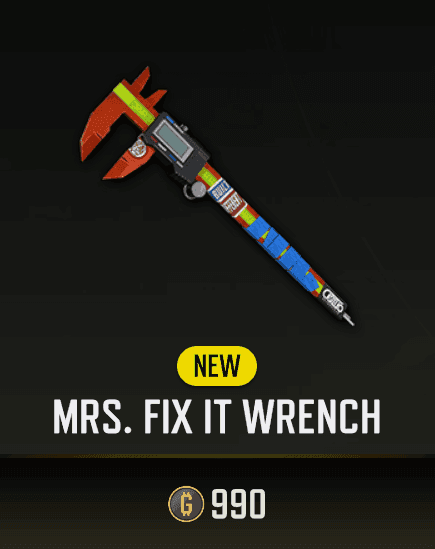 PUBG Mobile Survivor equipment showcase featuring the Wrench and other survival tools