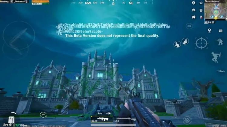 PUBG Mobile Magic Mirror Castle location showing the new hot-drop zone with green glowing effects