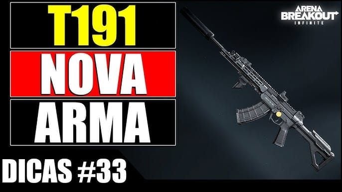 Captură de ecran cu echipament de nivel mediu în Arena Breakout Mobile, incluzând pușca T191, armură Tier 4 și vestă tactică pentru misiunile din Airport