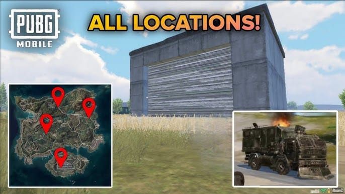 PUBG Mobile guide showing squad destroying Loot Truck and looting crates
