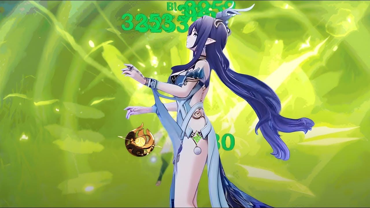 Lauma character in white deer form demonstrating her specialty-finding passive ability