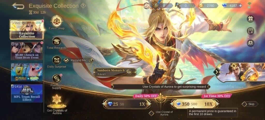 Srovnání konverzních poměrů duplikátů na Regal Coins v MLBB