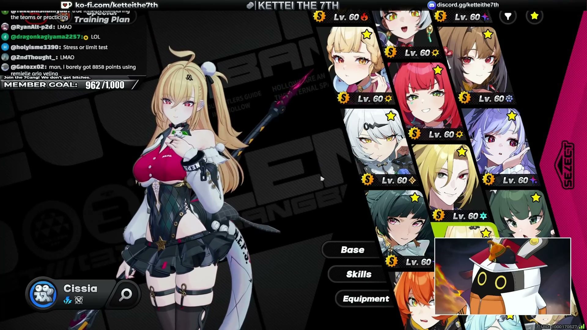 Zenless Zone Zero Level 60 S-Rank agent roster for Deadly Assault