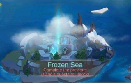 Frozen Sea-map in Mobile Legends Bang Bang met knelpunten en objectives