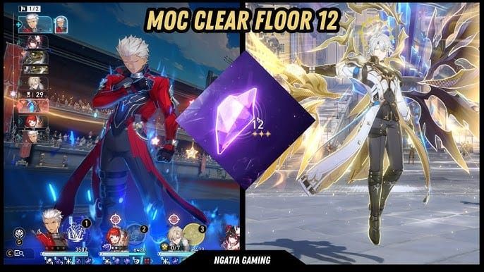 Captura de tela de saída de dano de um clear de MoC da Arqueira