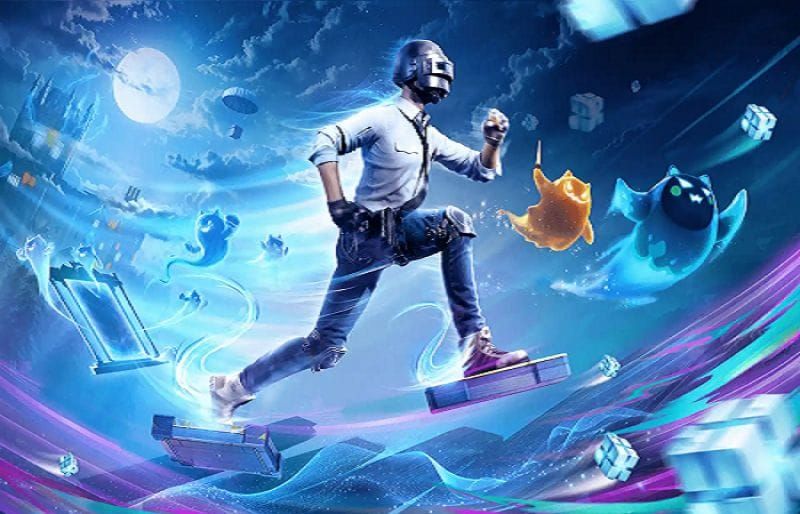 PUBG Mobile Ghostie companion interface and Magic Broom vehicle gameplay