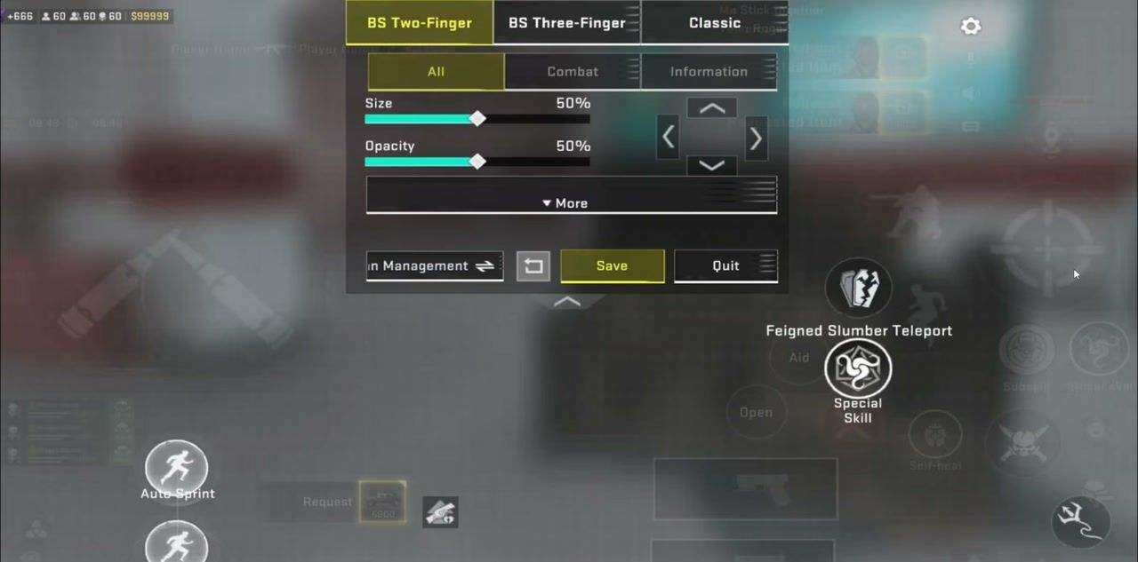 Blood Strike best settings Controls two-finger layout
