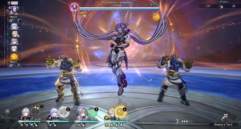 Pertarungan bos Sky-Shrouding Stardevourer Swarm dalam Honkai Star Rail Apocalyptic Shadow