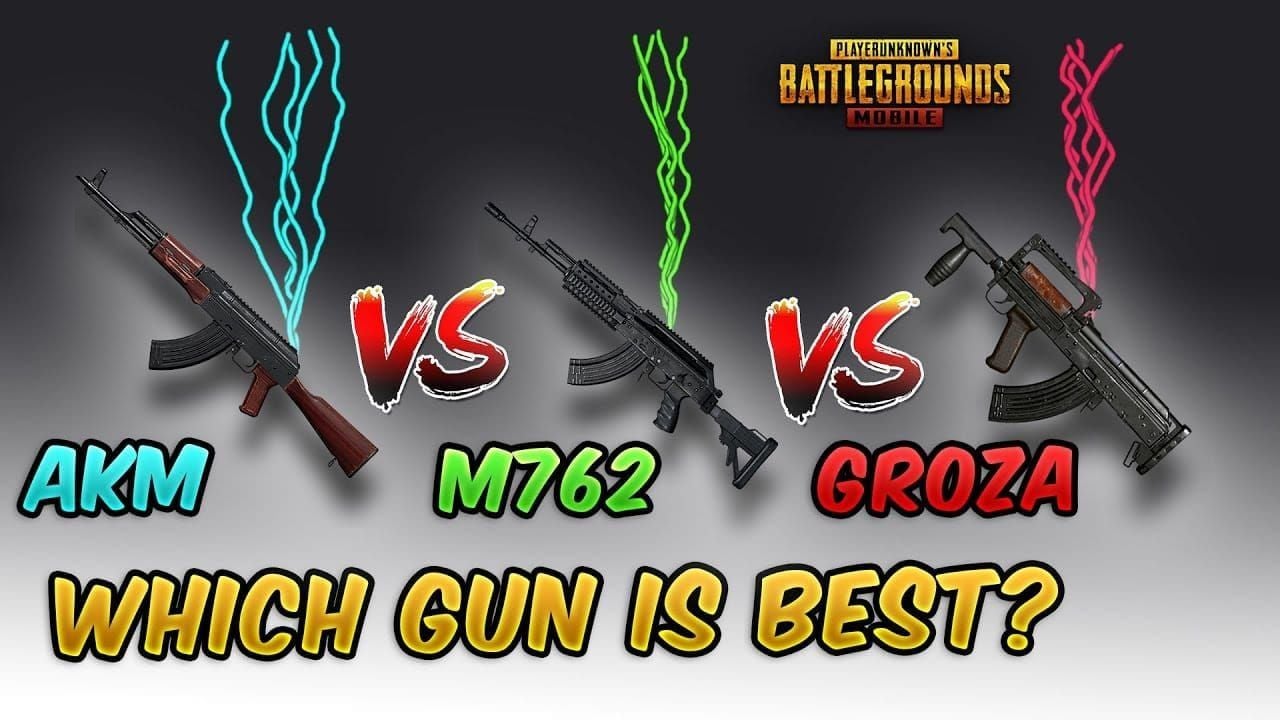 PUBG 모바일 최고의 돌격소총 M416, Groza, AKM 무기 쇼케이스