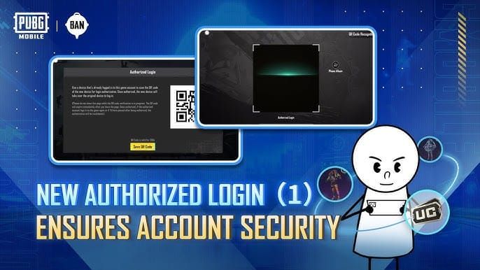 PUBG Mobile player card with QR code generation feature