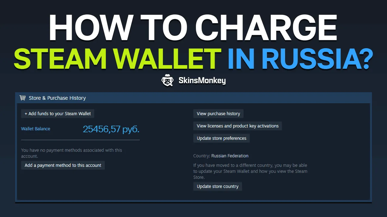 How to recharge Doładowanie Steam Rosja
