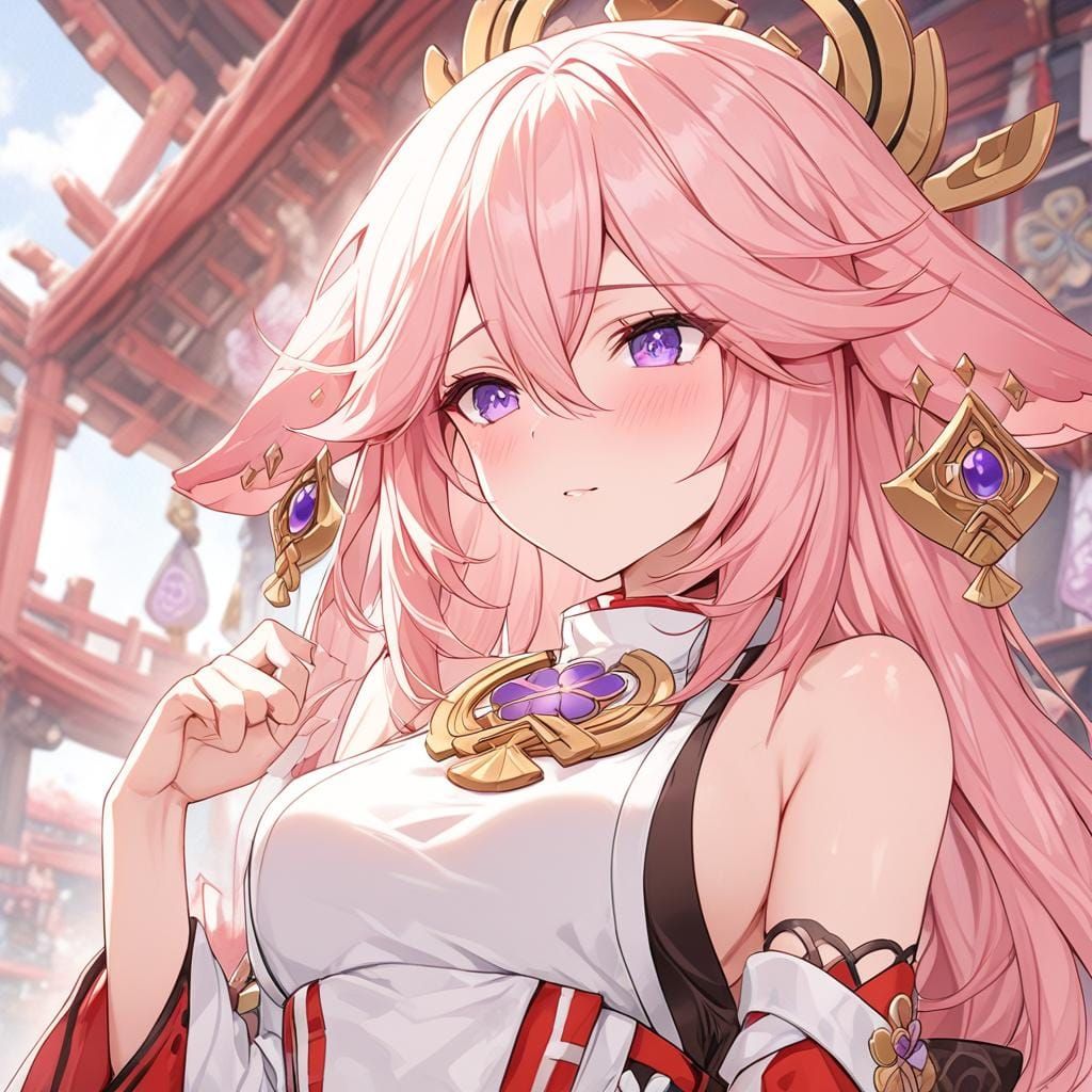 Tutorial showing AI-powered character creation process for Genshin Impact style characters