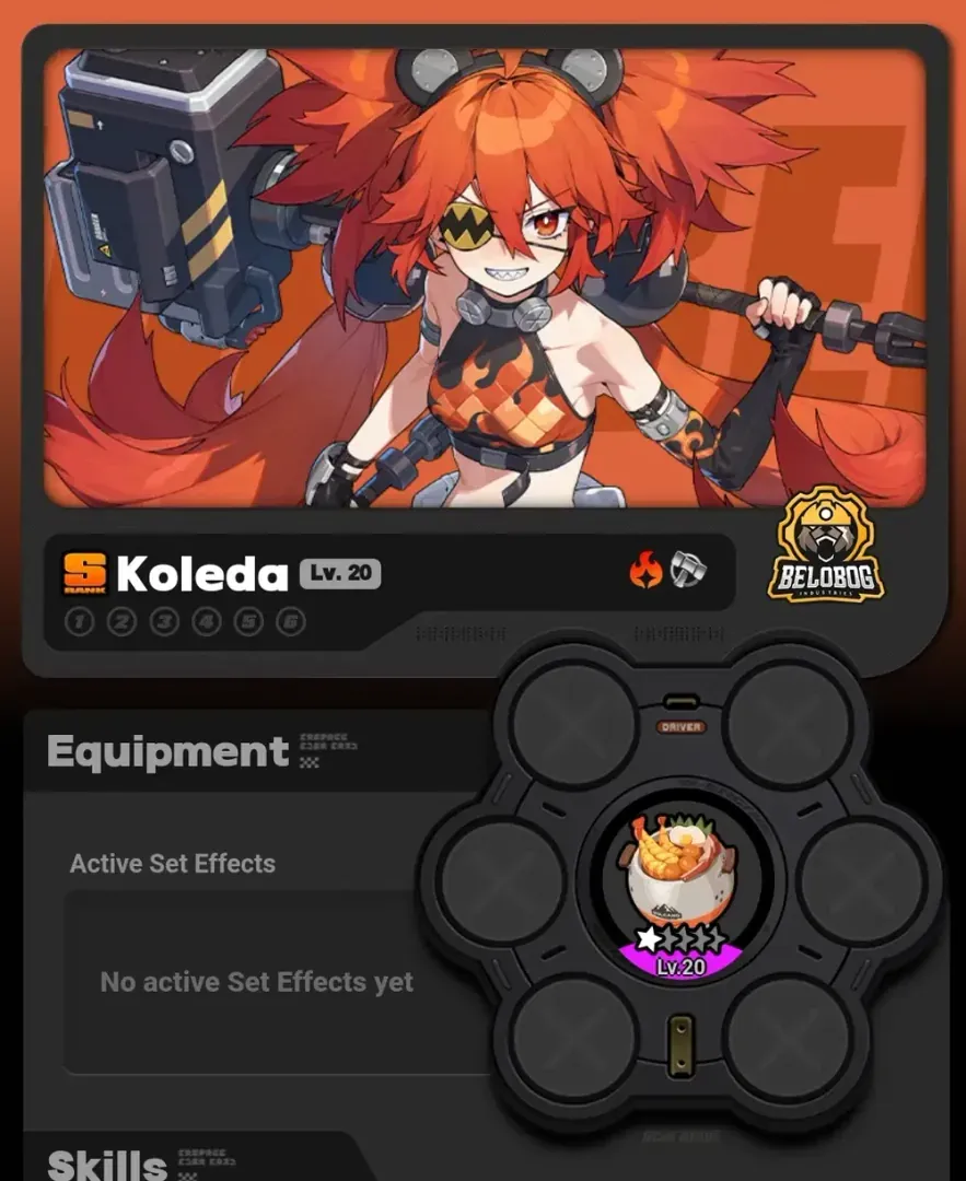 ज़ेनलेस ज़ोन ज़ीरो कोलेडा हेलफायर गियर्स उपकरण