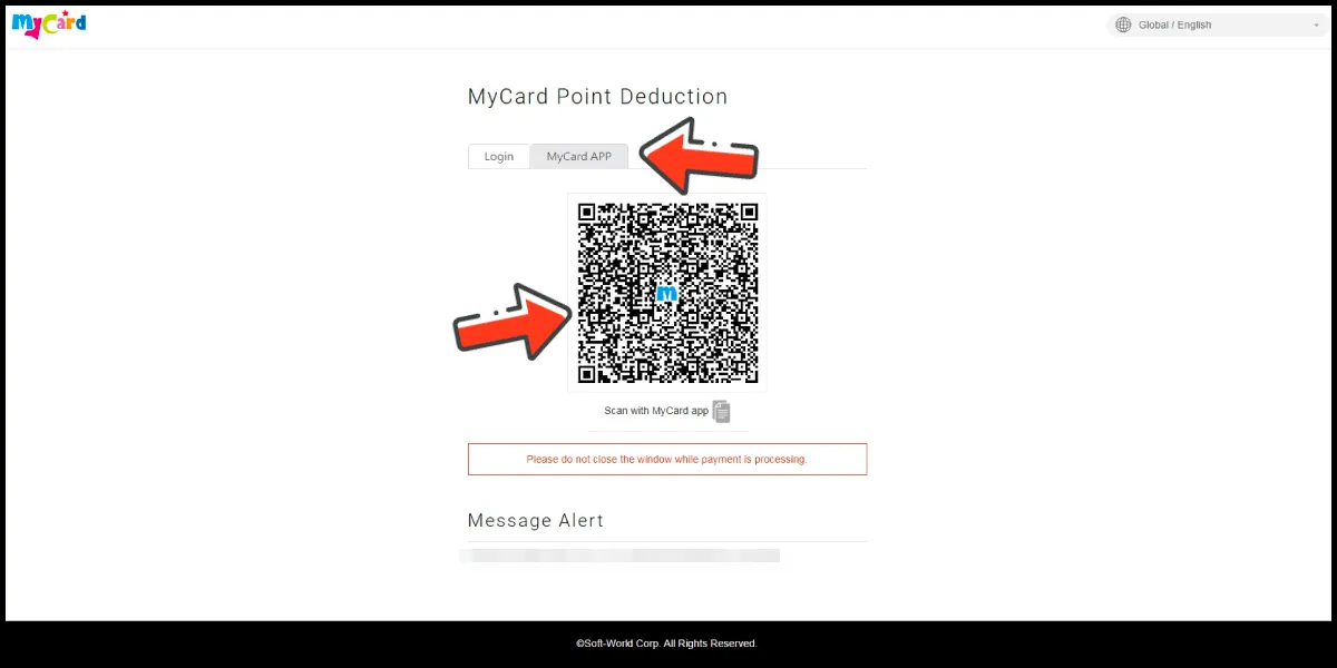 Application mobile MyCard scannant un code QR pour l'authentification du compte
