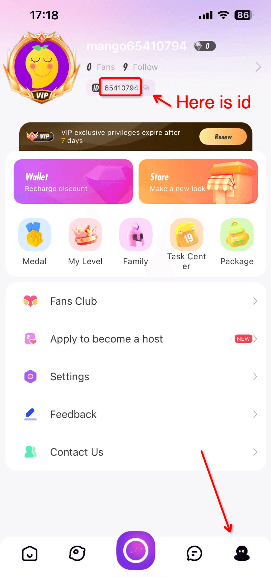 How to recharge Mango Live डायमंड्स