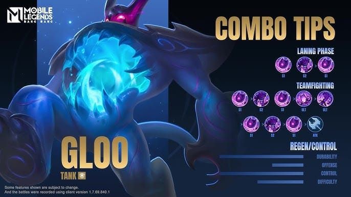 Mostra delle modifiche alle abilità di Gloo in Mobile Legends Bang Bang