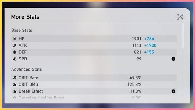 Kafka stats priority guide for Honkai Star Rail builds