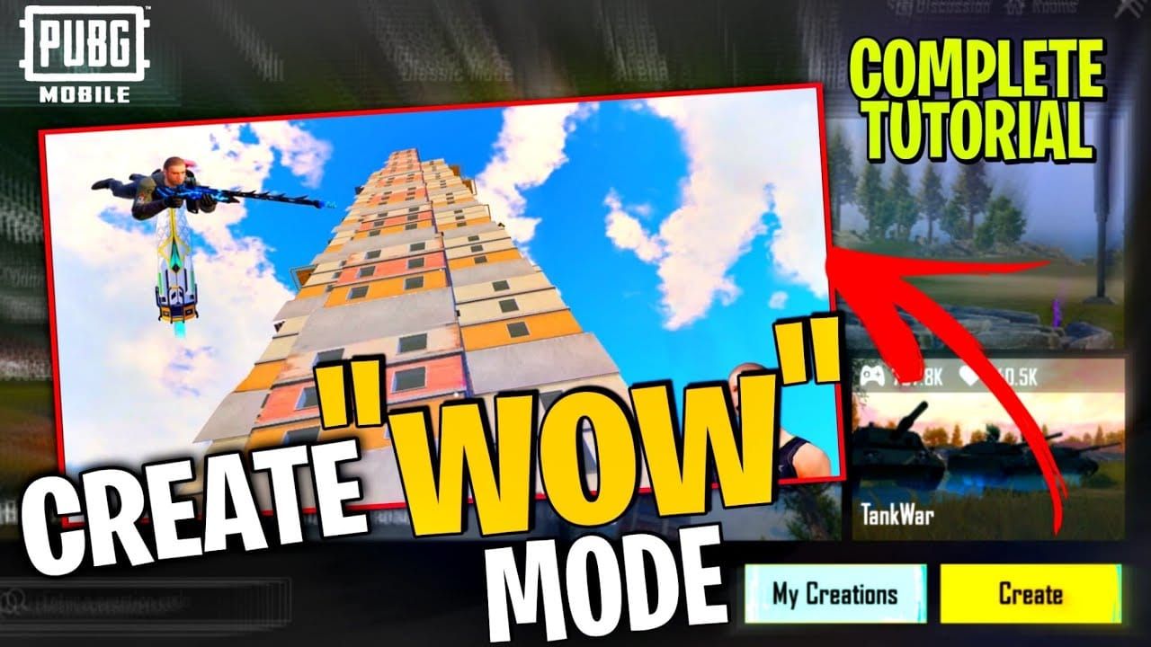 Screenshot of a popular PUBG Mobile WOW custom map showing innovative gameplay mechanics and player engagement