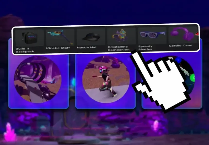 Harta jocului Island of Move în Roblox