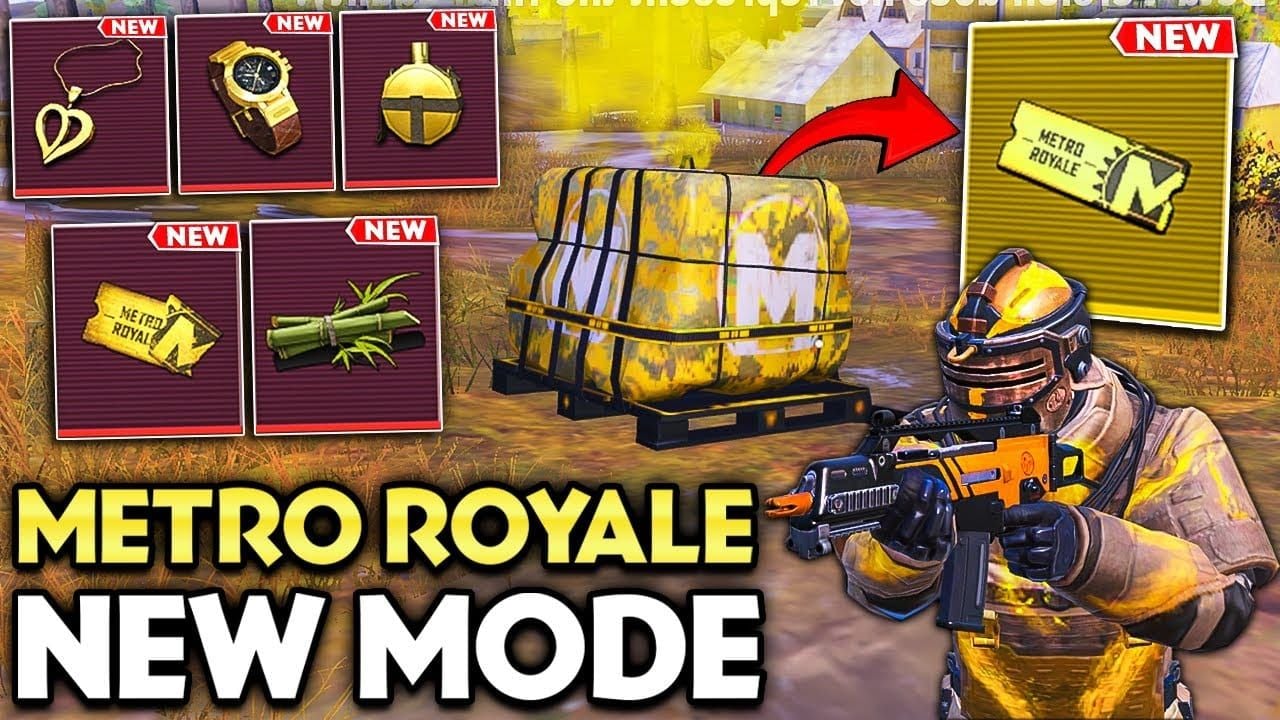 PUBG Mobile Metro Royale recommended equipment loadout for Ghost Crate farming including armor, weapons, and backpack